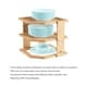 preview thumbnail 9 of 10, Tiered Bamboo Corner Shelf for Kitchen or Countertop Organization, Natural Wood by Lavish Home