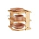 preview thumbnail 11 of 10, Tiered Bamboo Corner Shelf for Kitchen or Countertop Organization, Natural Wood by Lavish Home