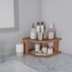 preview thumbnail 4 of 10, Tiered Bamboo Corner Shelf for Kitchen or Countertop Organization, Natural Wood by Lavish Home
