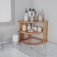 preview thumbnail 10 of 10, Tiered Bamboo Corner Shelf for Kitchen or Countertop Organization, Natural Wood by Lavish Home