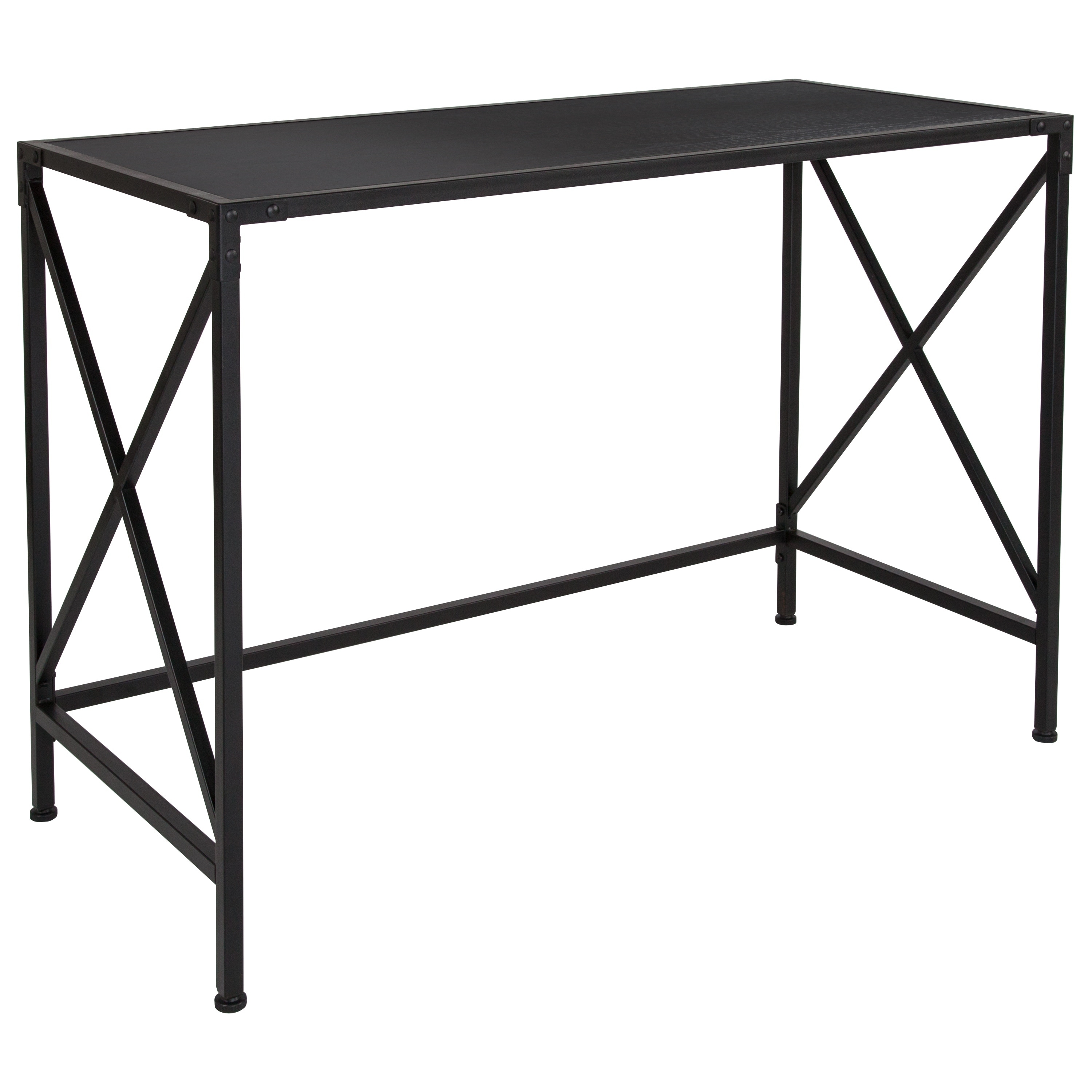 Shop Industrial Style Computer Desk With X Frame In Dark Ash