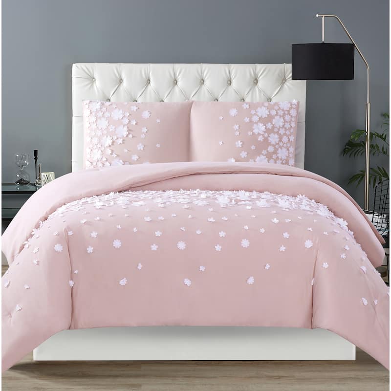 Silver Orchid Perkins 3-piece Flowers Duvet Cover Set