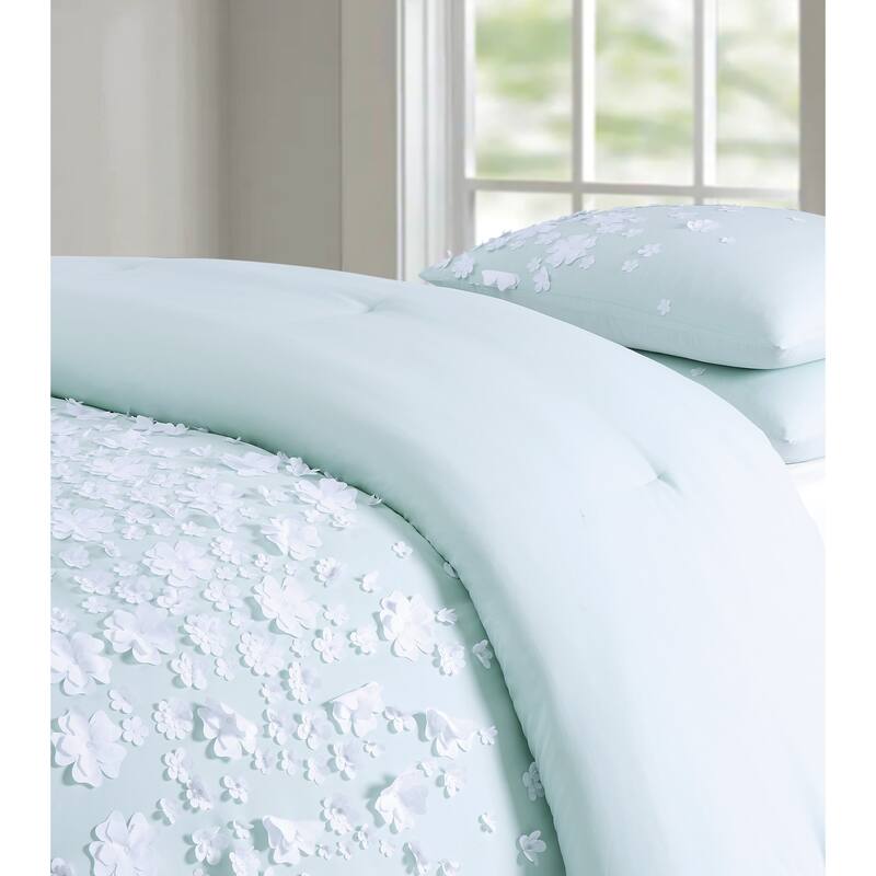 Silver Orchid Perkins 3-piece Flowers Duvet Cover Set
