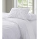 preview thumbnail 8 of 7, Porch & Den Airey Rouched 3-piece Duvet Cover Set White - Queen