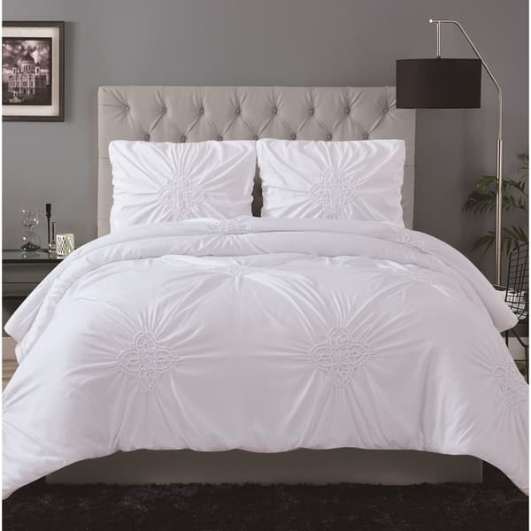 slide 2 of 9, Porch & Den Airey Rouched 3-piece Duvet Cover Set