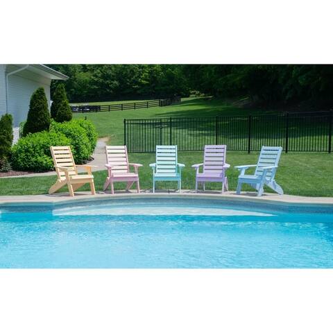 Folding Adirondack Chair - Plantation Ladderback Style - Dream Colors