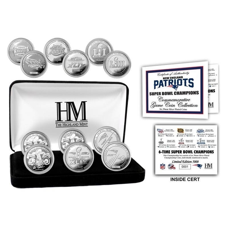New England Patriots 6 Time Super Bowl Champs 5-Pc Decal Sheet