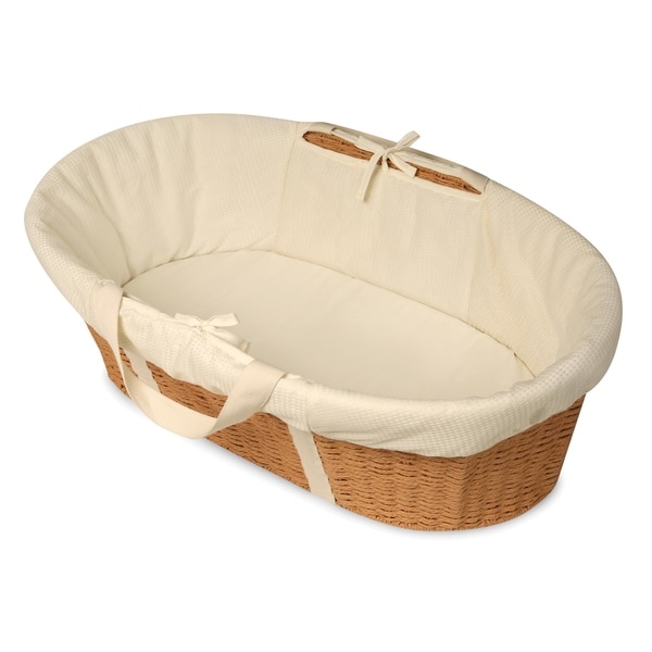 Personalised Blue Star Skirted Moses Basket Cover