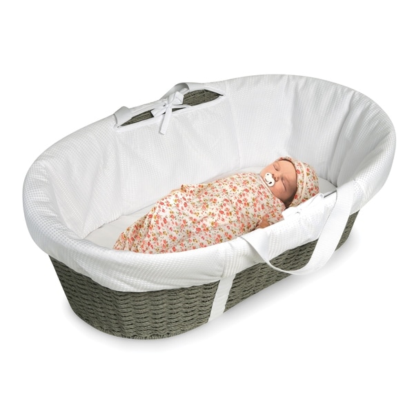 grey baby moses basket