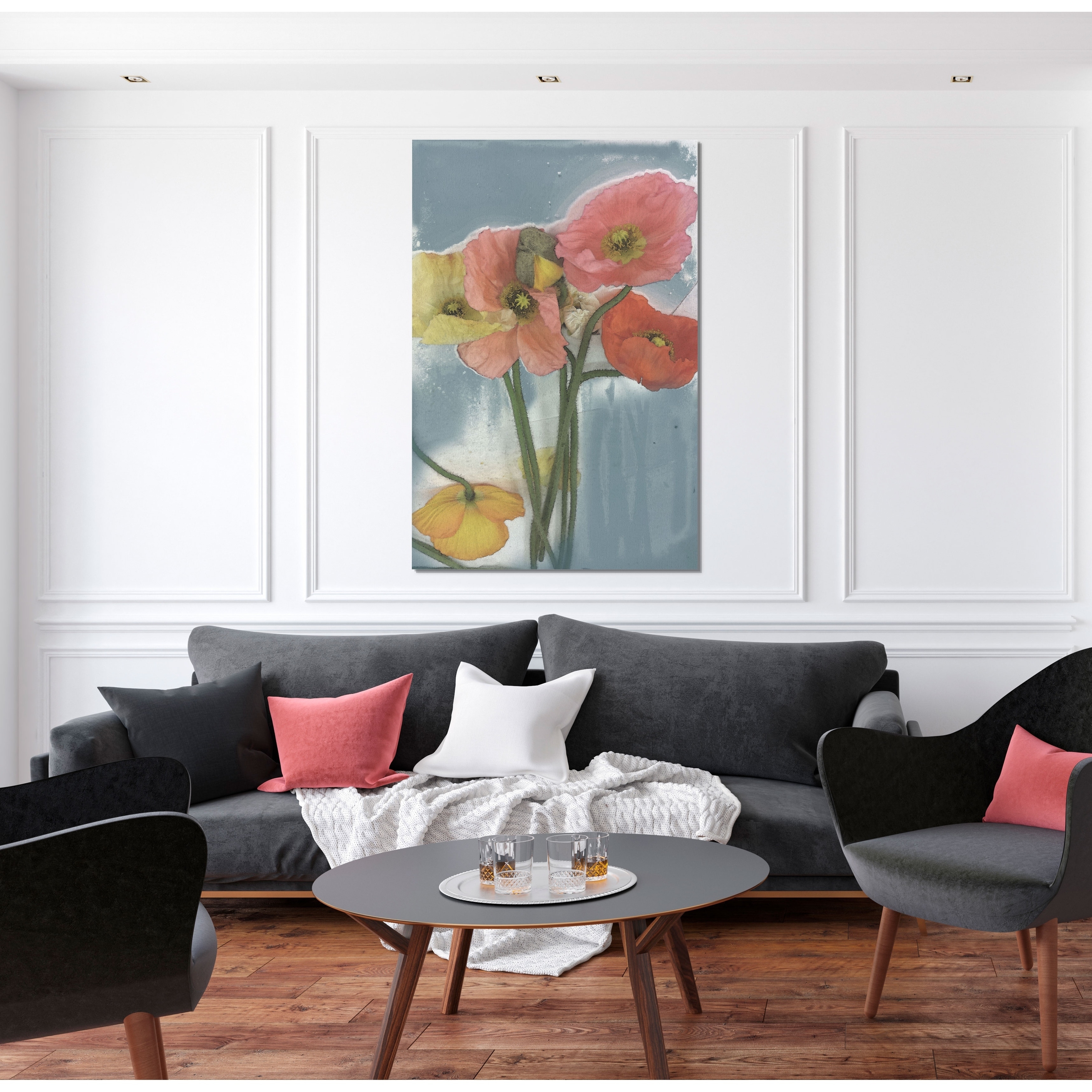 Wexford Home 'Poppy Spray II' Premium Gallery-wrapped Canvas