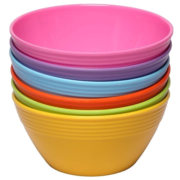 Melange 6-Piece Melamine Bowl Set (Solids Collection ) | Shatter-Proof and Chip-Resistant Melamine Bowls | Color: Multicolor. Opens flyout.