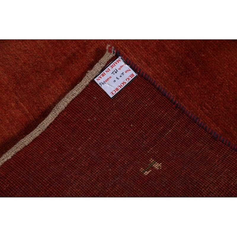 Gabbeh Modern Tribal Hand Knotted Wool Persian Area Rug - 6'3" x 4'9"