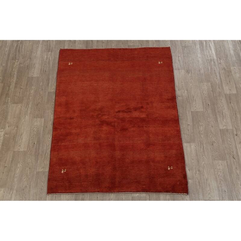 Gabbeh Modern Tribal Hand Knotted Wool Persian Area Rug - 6'3" x 4'9"
