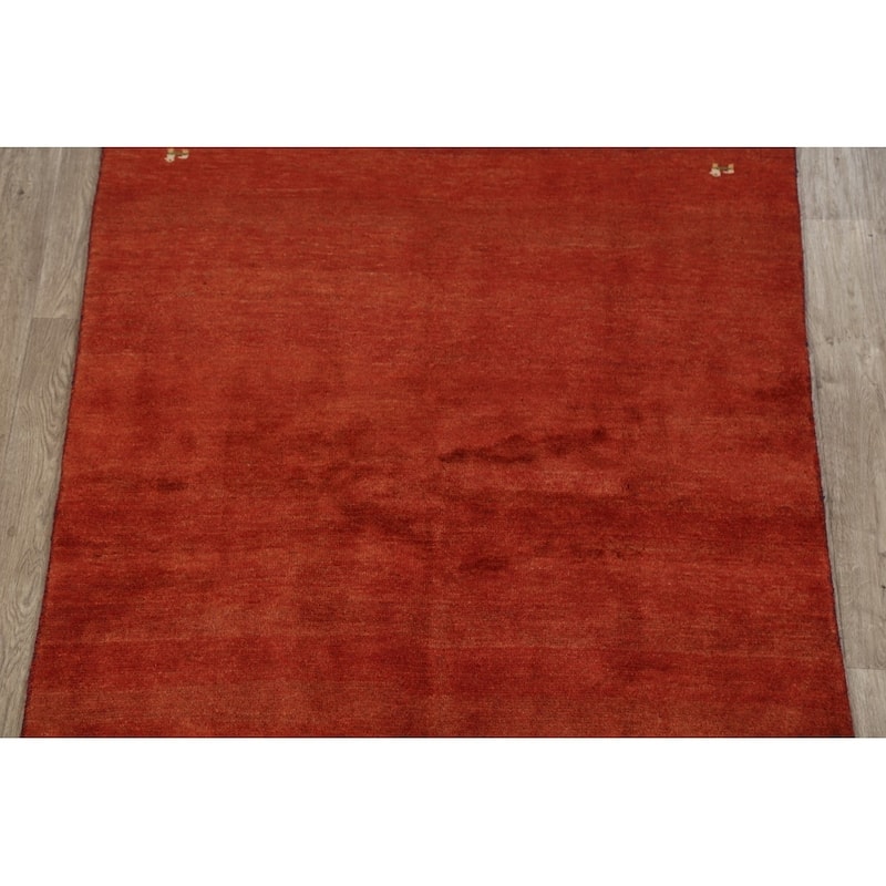 Gabbeh Modern Tribal Hand Knotted Wool Persian Area Rug - 6'3" x 4'9"
