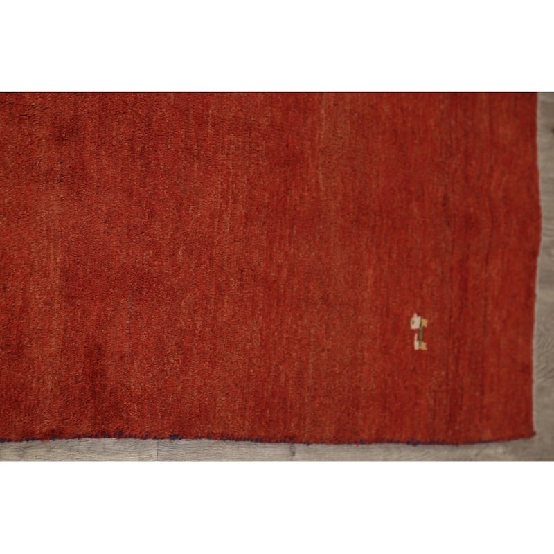 Gabbeh Modern Tribal Hand Knotted Wool Persian Area Rug - 6'3" x 4'9"