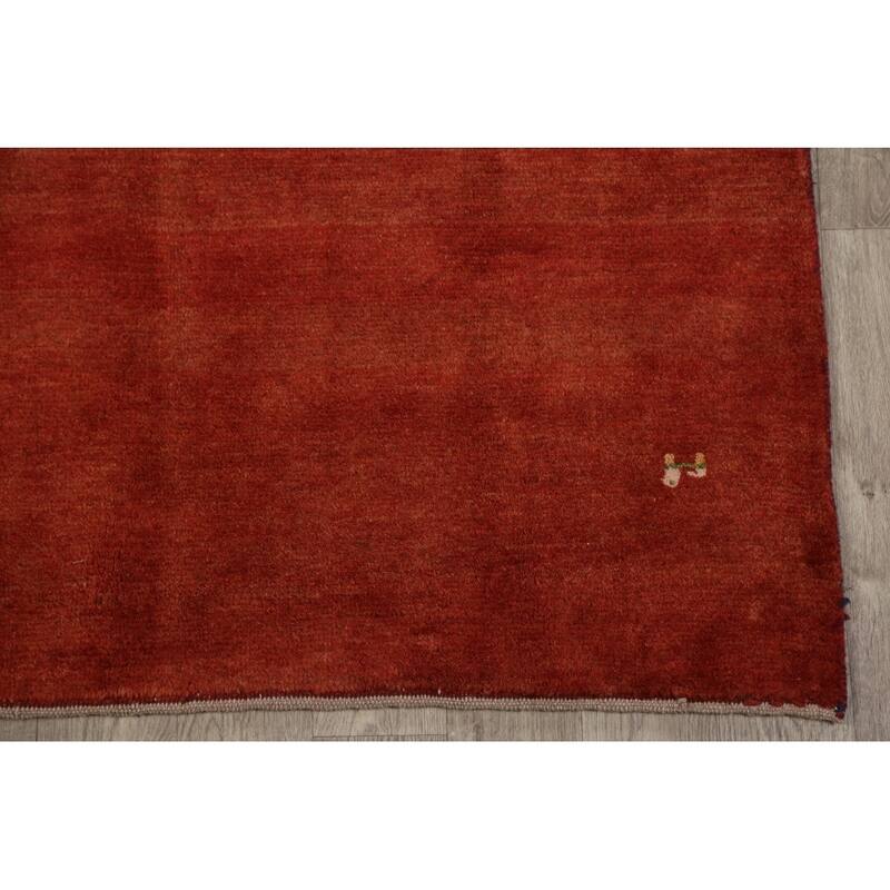 Gabbeh Modern Tribal Hand Knotted Wool Persian Area Rug - 6'3" x 4'9"