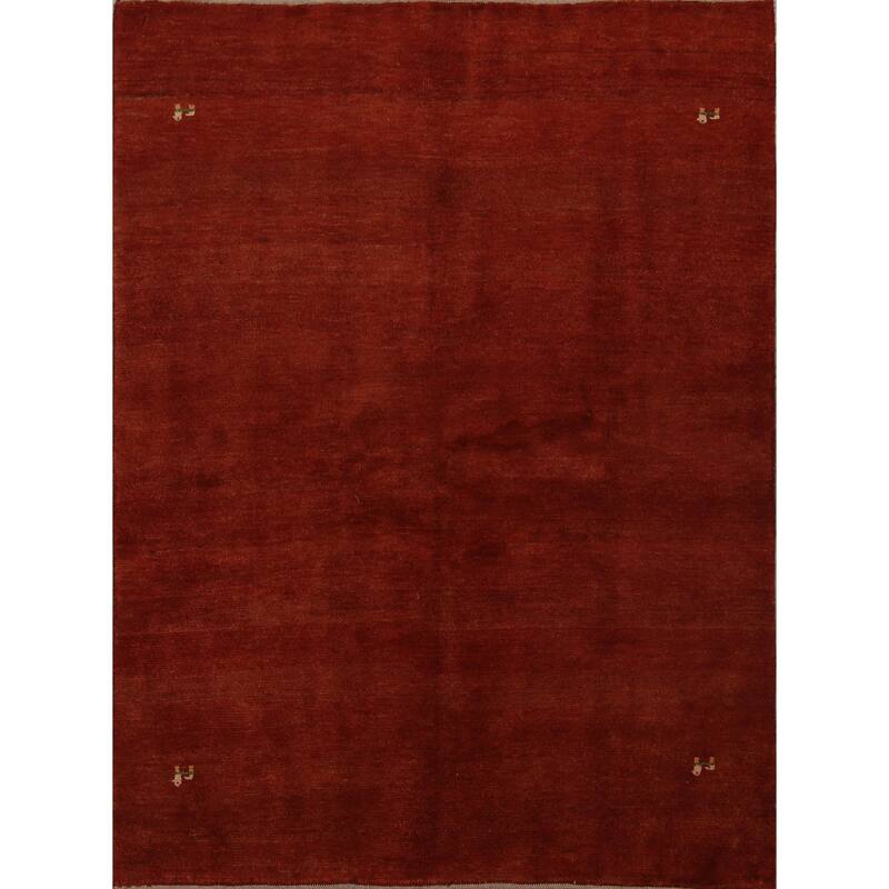 Gabbeh Modern Tribal Hand Knotted Wool Persian Area Rug - 6'3" x 4'9"