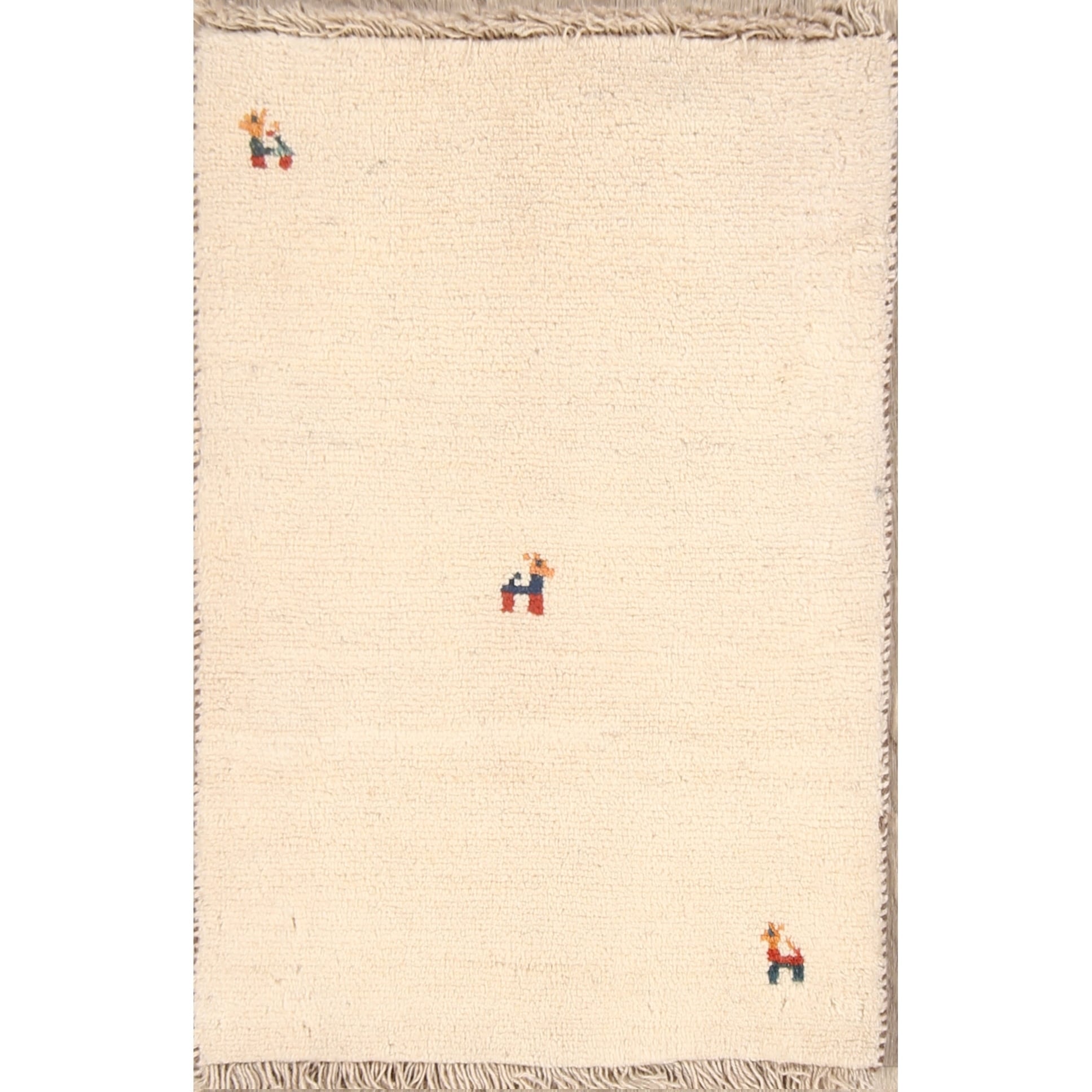 Gabbeh Modern Tribal Hand Made Wool Persian Small Area Rug - 4'0" x 2'10"