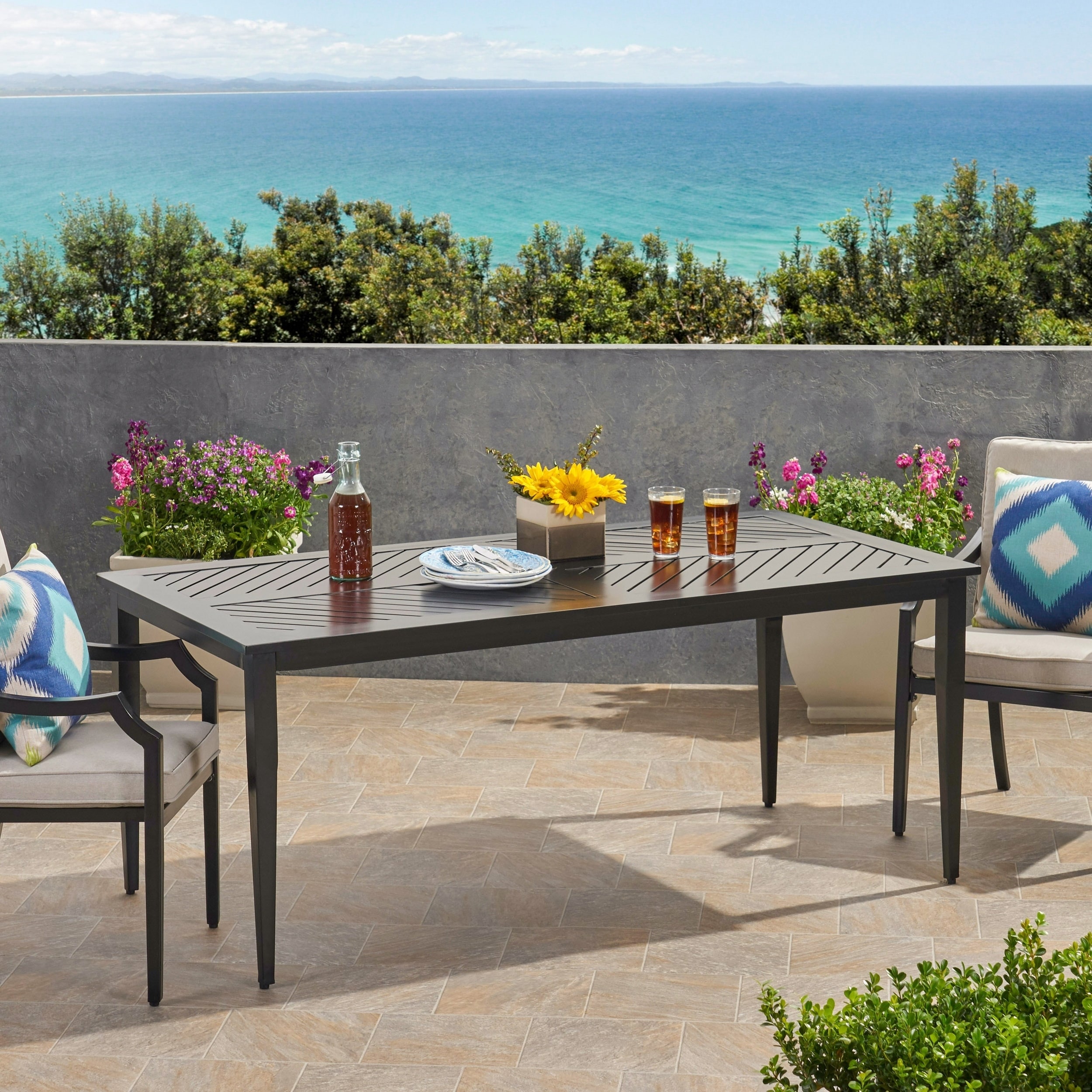 Shop San Diego Outdoor 71 Inch Aluminum Rectangular Dining Table