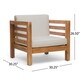 preview thumbnail 4 of 19, Oana Outdoor Acacia Wood Club Chair with Cushion by Christopher Knight Home