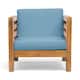 Option Teak Finish + Blue Cushion