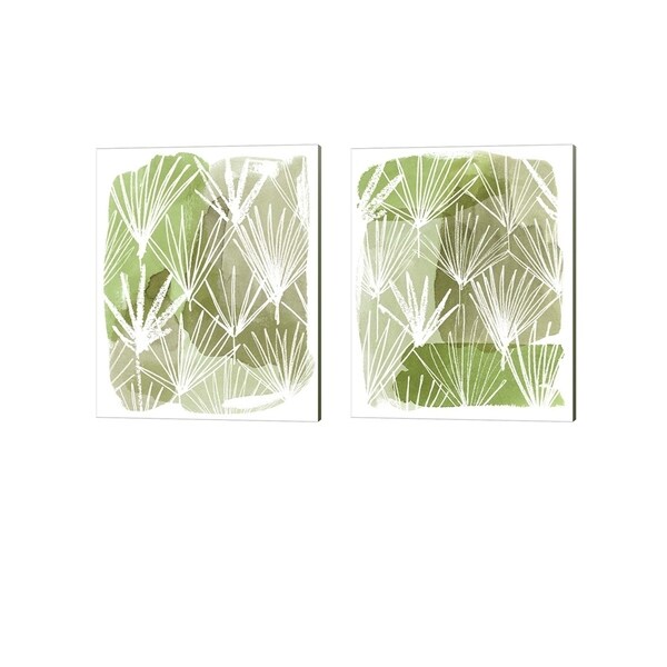 Grace Popp 'Patch Palms' Canvas Art (Set of 2)