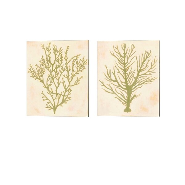 Grace Popp 'Deep Sea Coral' Canvas Art (Set of 2)
