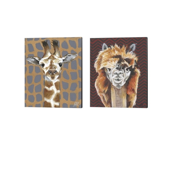Jennifer Rutledge 'Animal Patterns C' Canvas Art (Set of 2)
