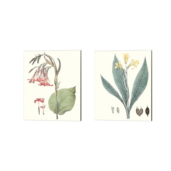 George Smith 'Soft Tropical A' Canvas Art (Set of 2)