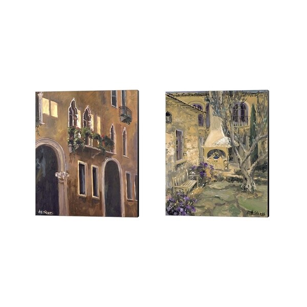 Allayn Stevens 'Scenic Italy B' Canvas Art (Set of 2)