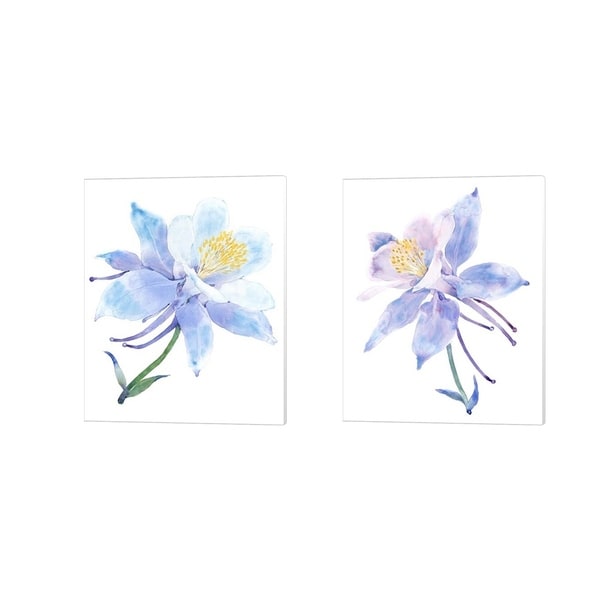 Timothy O'Toole 'Columbine Bloom' Canvas Art (Set of 2)