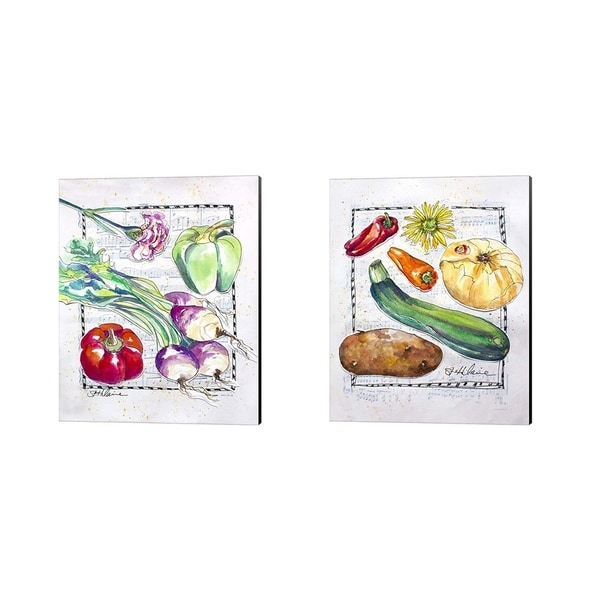 Elizabeth St. Hilaire 'Kitchen Veggies' Canvas Art (Set of 2)