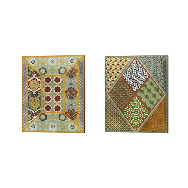 Chariklia Zarris 'Wallpaper Collage ' Canvas Art (Set of 2)