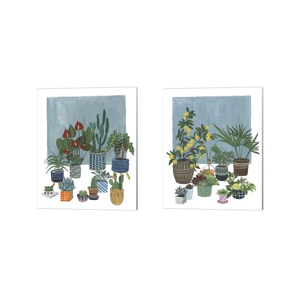 Melissa Wang 'A Portrait of Plants' Canvas Art (Set of 2)