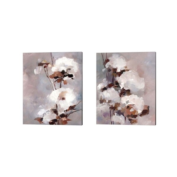 Sophia Rodionov 'White Floral' Canvas Art (Set of 2)
