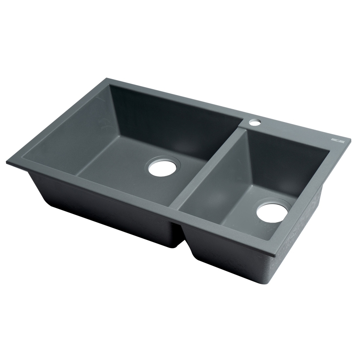 Shop Titanium 34 Double Bowl Drop In Granite Composite Kitchen