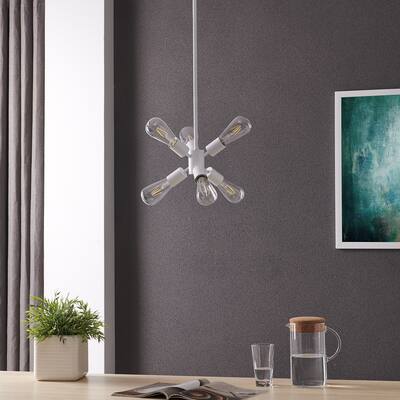 Carbon Loft Ginsberg 6-light Pendant Light, White