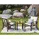 Patio Festival 3-piece Outdoor Conversation Chat Set with Cushions - Khaki