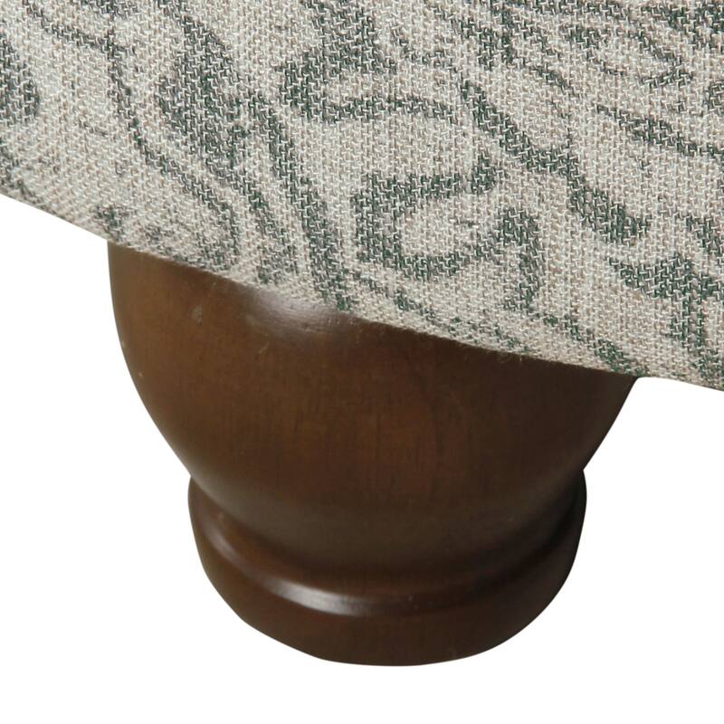 The Curated Nomad Hector Grey Floral Storage Ottoman