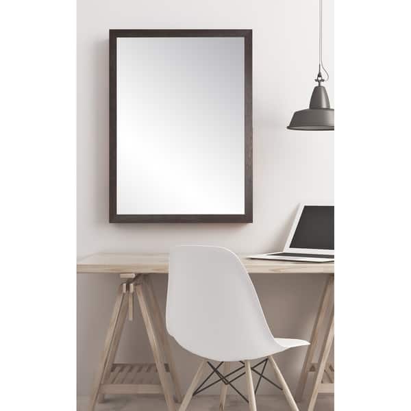 Shop Ash Brown Farmhouse Accent Mirror Dark Brown Overstock 26969934