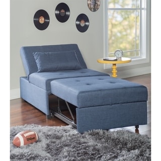Shop Xnron Button Tufted PurpleVelvet Sofa Bed Lounger 