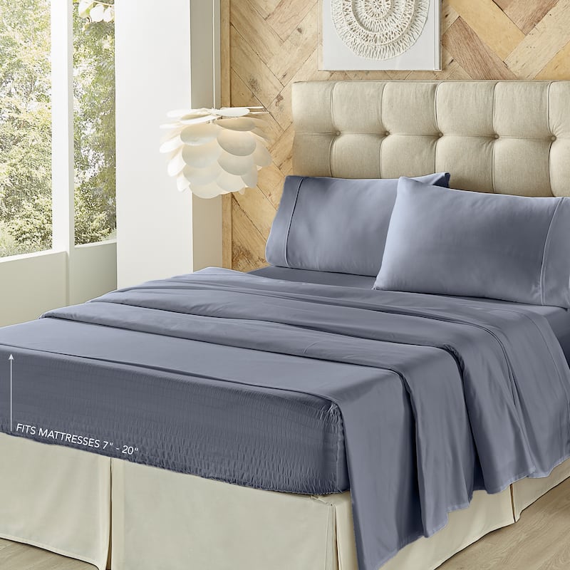 Porch & Den Kalex 300 Thread Count 100-percent Cotton Perfect Fit Sheet Set