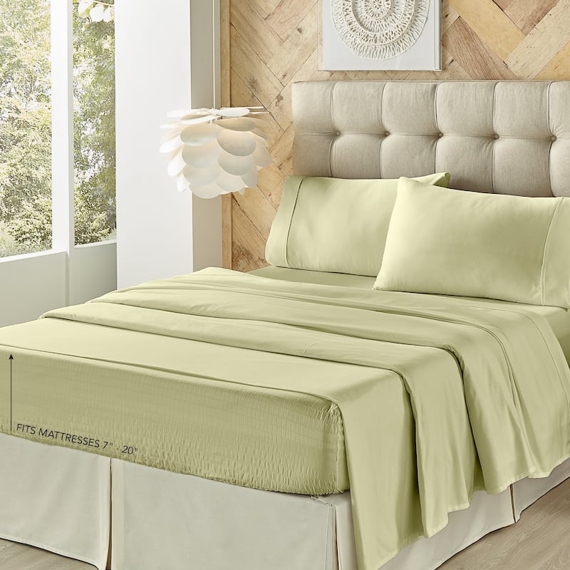 Porch & Den Kalex 300 Thread Count 100-percent Cotton Perfect Fit Sheet Set