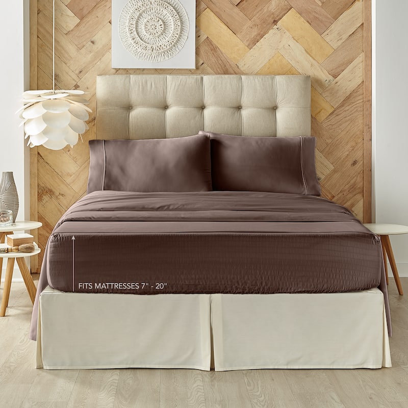 Porch & Den Kalex 300 Thread Count 100-percent Cotton Perfect Fit Sheet Set