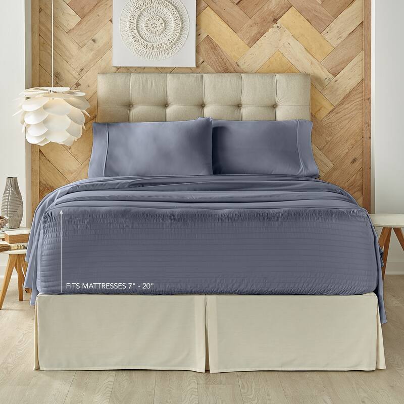 Porch & Den Kalex 300 Thread Count 100-percent Cotton Perfect Fit Sheet Set
