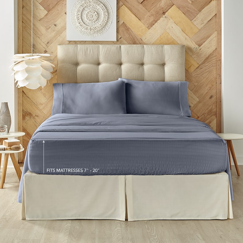 Porch & Den Kalex 300 Thread Count 100-percent Cotton Perfect Fit Sheet Set