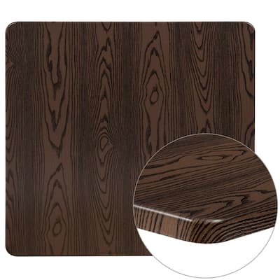 36" Square Rustic Wood Laminate Table Top - Restaurant Furniture
