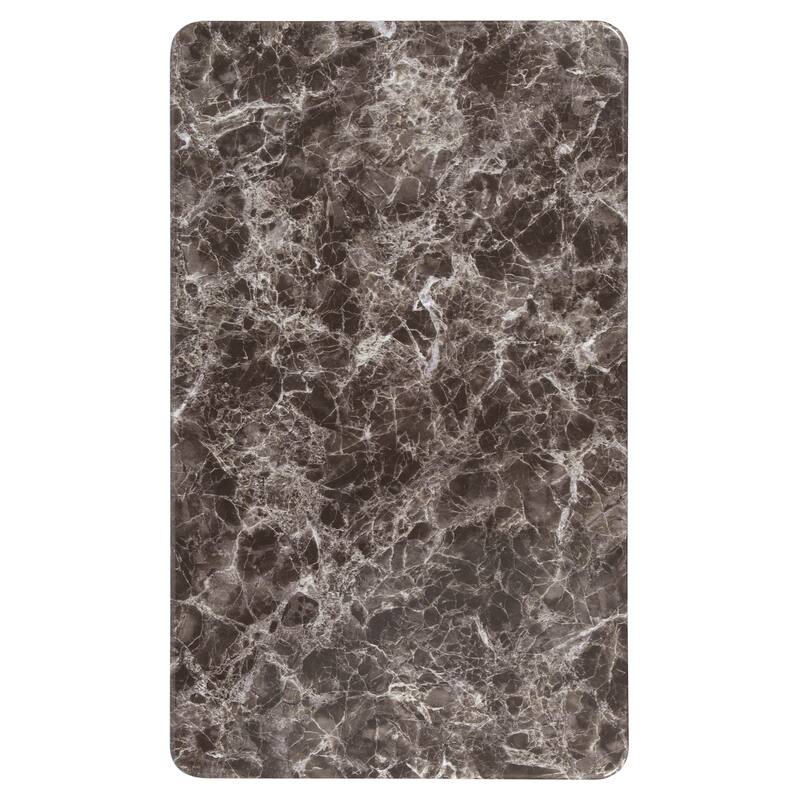 24" x 42" Rectangular Gray Marble Laminate Table Top - Restaurant Furniture - Gray Marble - Gray Marble