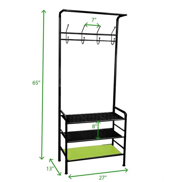 Shop Black Friday Deals On Mind Reader Metal Coat Shoe Rack Purses Shelving Organizer Black Overstock 26970495