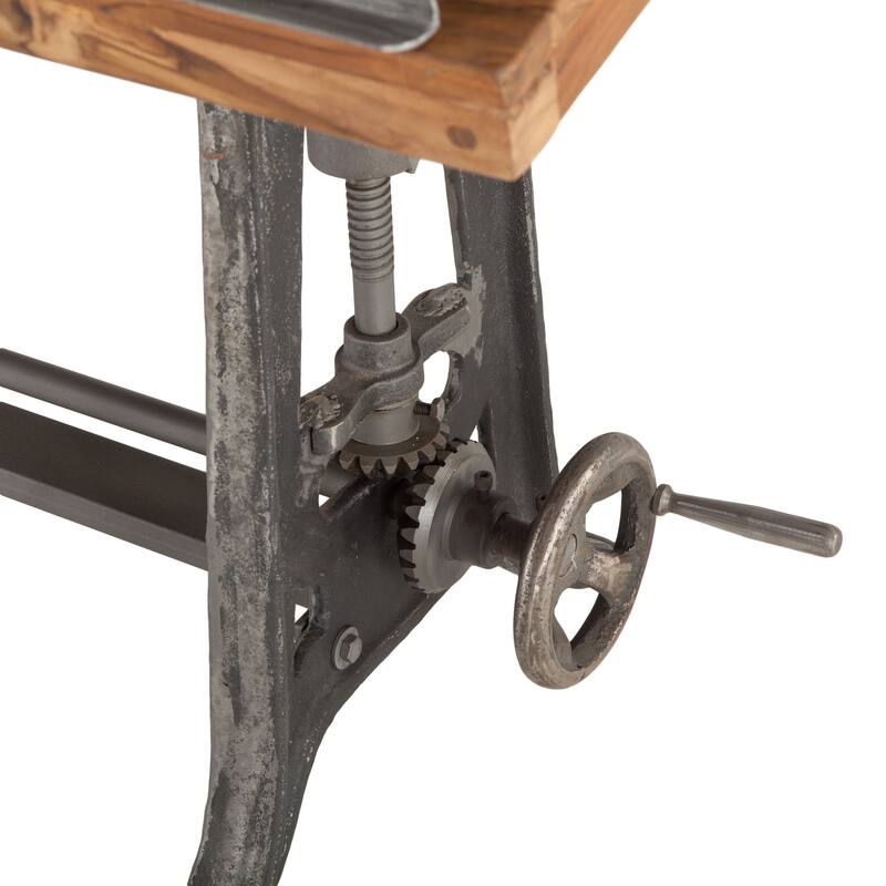 Artezia 62-Inch Adjustable Teak Wood Drafting Desk